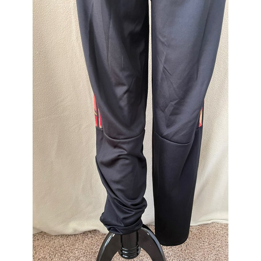 Adidas Black Side Triple Striped Zip Bottom Track/Warm-Up Pants - Picture 7 of 12